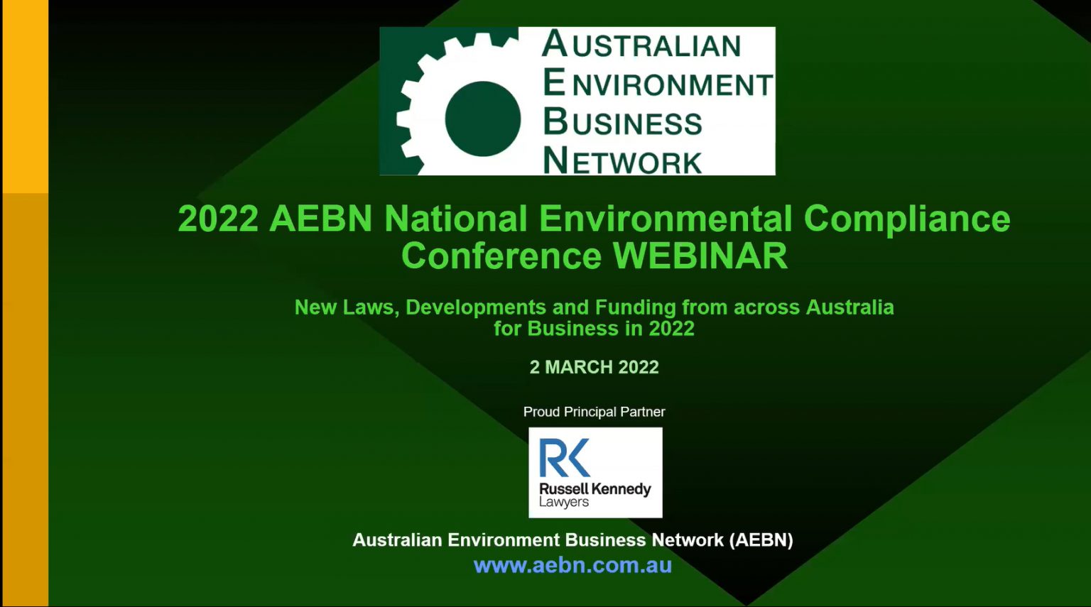 Webinar 2022 AEBN National Environmental Compliance Conference