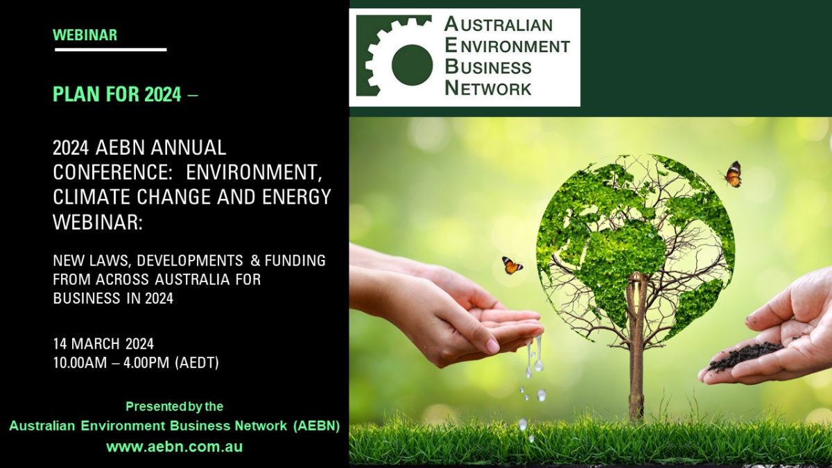 Webinar 2024 AEBN ANNUAL NATIONAL CONFERENCE ENVIRONMENT CLIMATE   Promotional Page 2024 AEBN National Env Compliance Conference 11Nov23 3 1200x675 